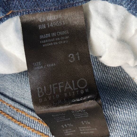 Buffalo David Bitton Womens Ivy Crop Jeans Size 31 High Rise Distressed Straight - Picture 8 of 9